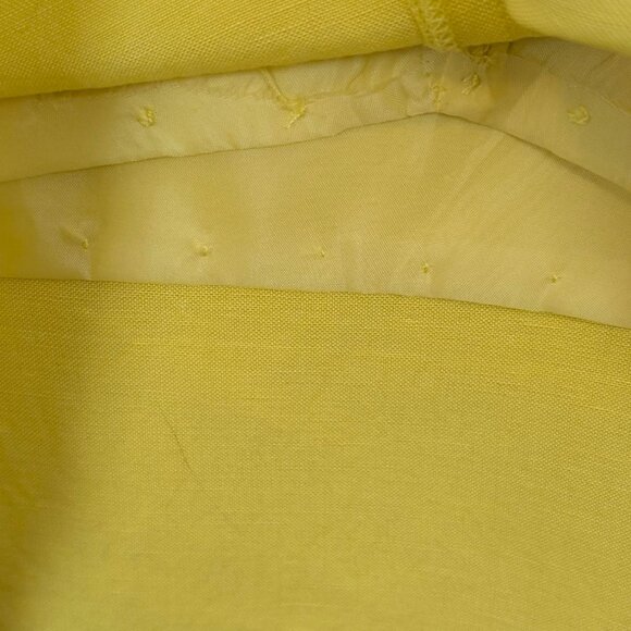 Oscar de la Renta Yellow Linen Shift Dress - Picture 9 of 10